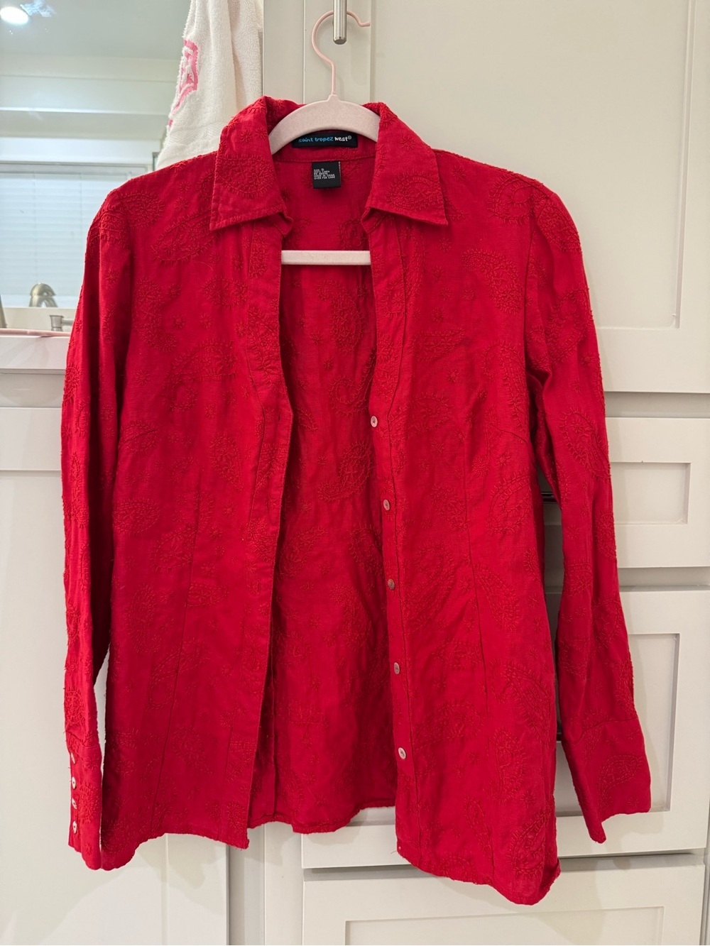 St. Tropez West red button up top